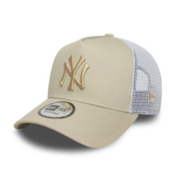 Casquette 9FORTY E-Frame Trucker New York Yankees MLB League Essential Beige Clair